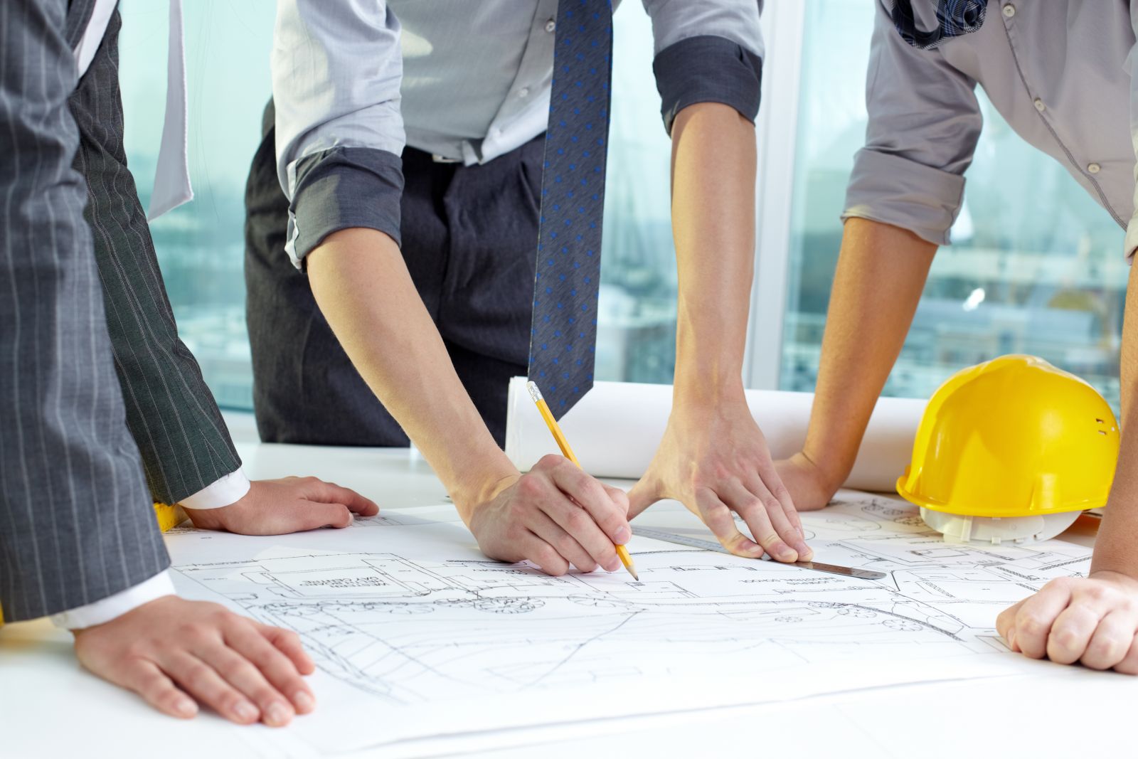 People planning construction work